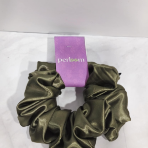 Σατέν Λαστιχάκι Μαλλιών (Scrunchie) Perloom – Λαδί