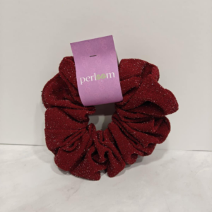 Υφασμάτινο Scrunchie Μαλλιών με Glitter – Μπορντό