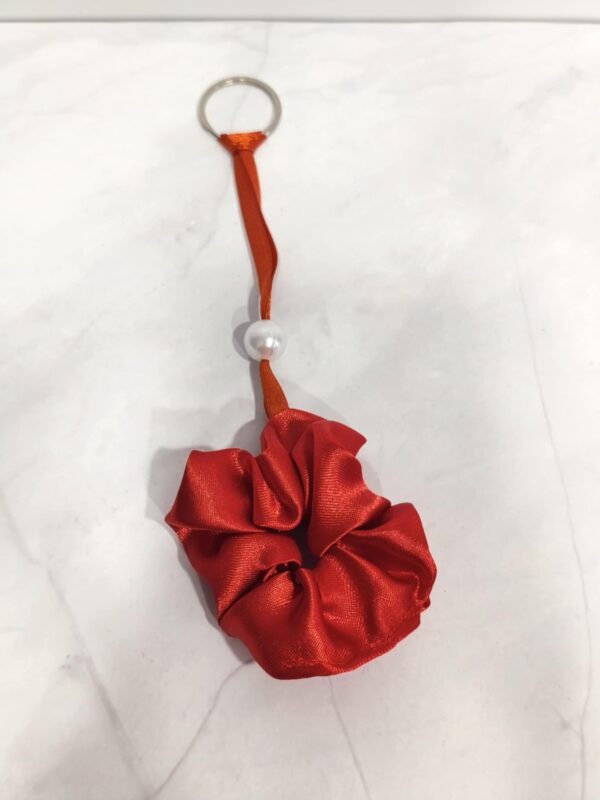 Μπρελόκ Scrunchies Mini Satin Scrunchie Keychain Κόκκινο
