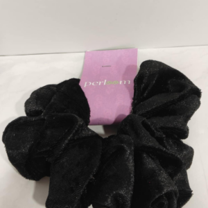 Βελούδινο Λαστιχάκι Μαλλιών (Scrunchie) Perloom – Μαύρο