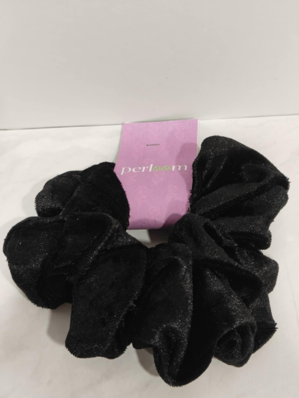 Βελούδινο Λαστιχάκι Μαλλιών (Scrunchie) Perloom – Μαύρο