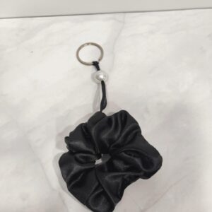 Μπρελόκ Scrunchies Mini Satin Scrunhie - Keychain  Μαύρο