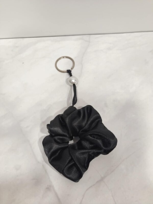 Μπρελόκ Scrunchies Mini Satin Scrunhie - Keychain  Μαύρο