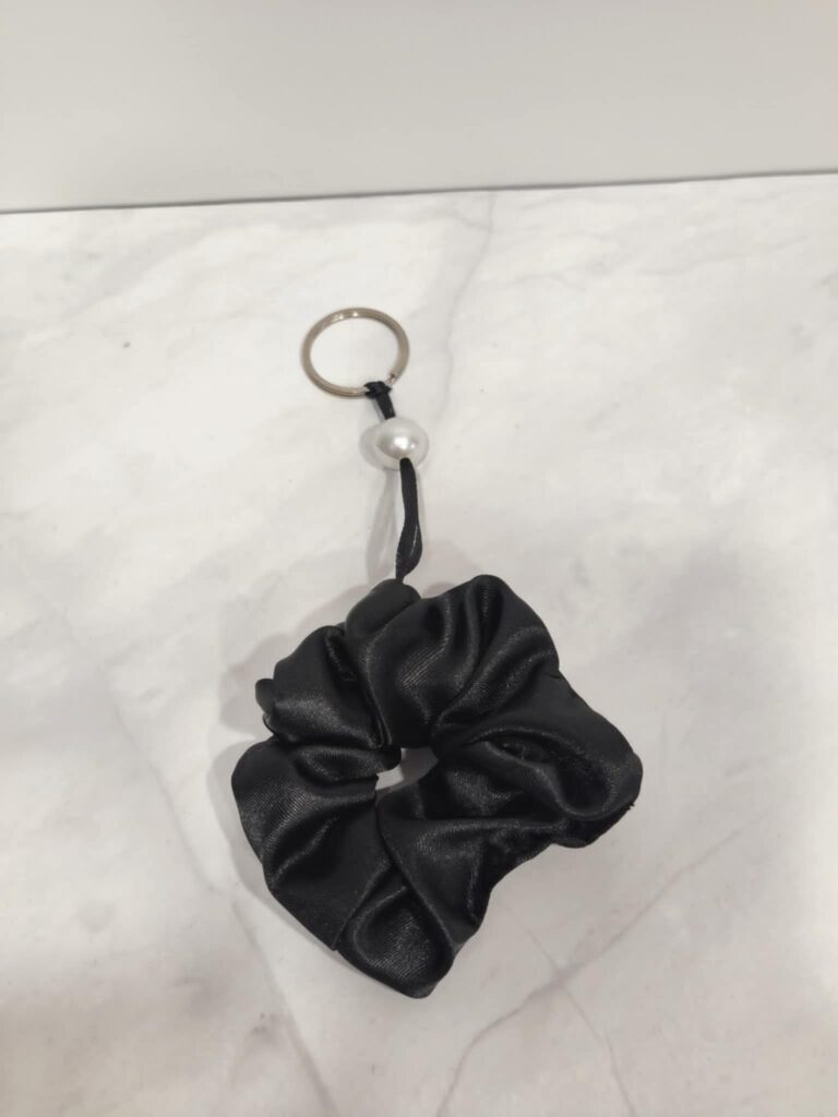 Μπρελόκ Scrunchies Mini Satin Scrunhie - Keychain  Μαύρο