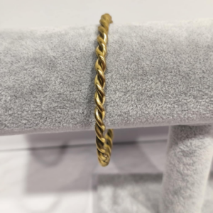 Μπρούτζινο twisted cuff βραχιόλι