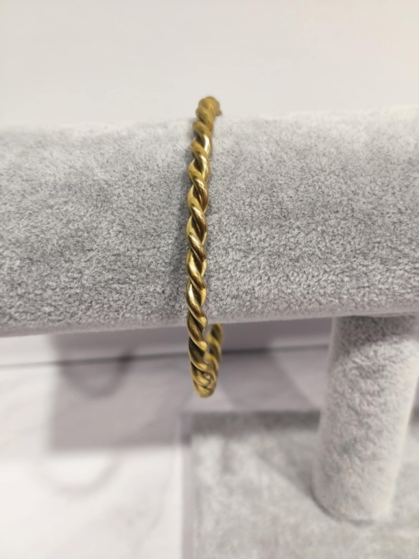 Μπρούτζινο twisted cuff βραχιόλι