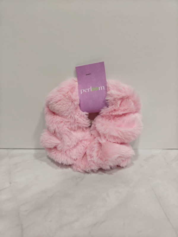 Γούνινο Scrunchie Μαλλιών – Ροζ