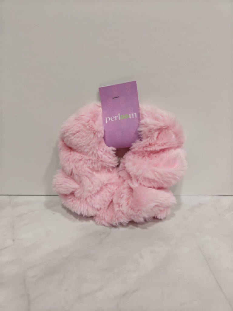 Γούνινο Scrunchie Μαλλιών – Ροζ
