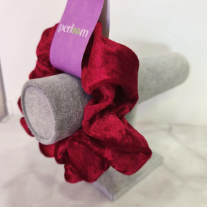 Βελούδινο Scrunchie Μαλλιών – Μπορντό