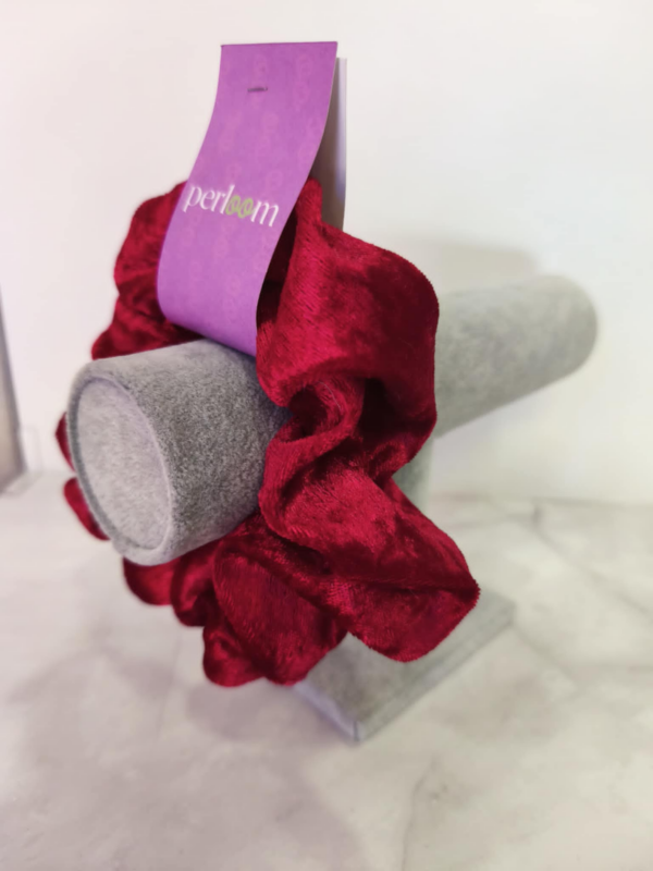 Βελούδινο Scrunchie Μαλλιών – Μπορντό