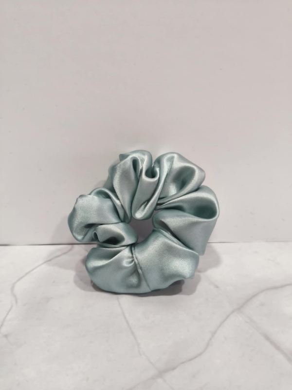 Σατέν mini Scrunchie Μαλλιών – Μέντα