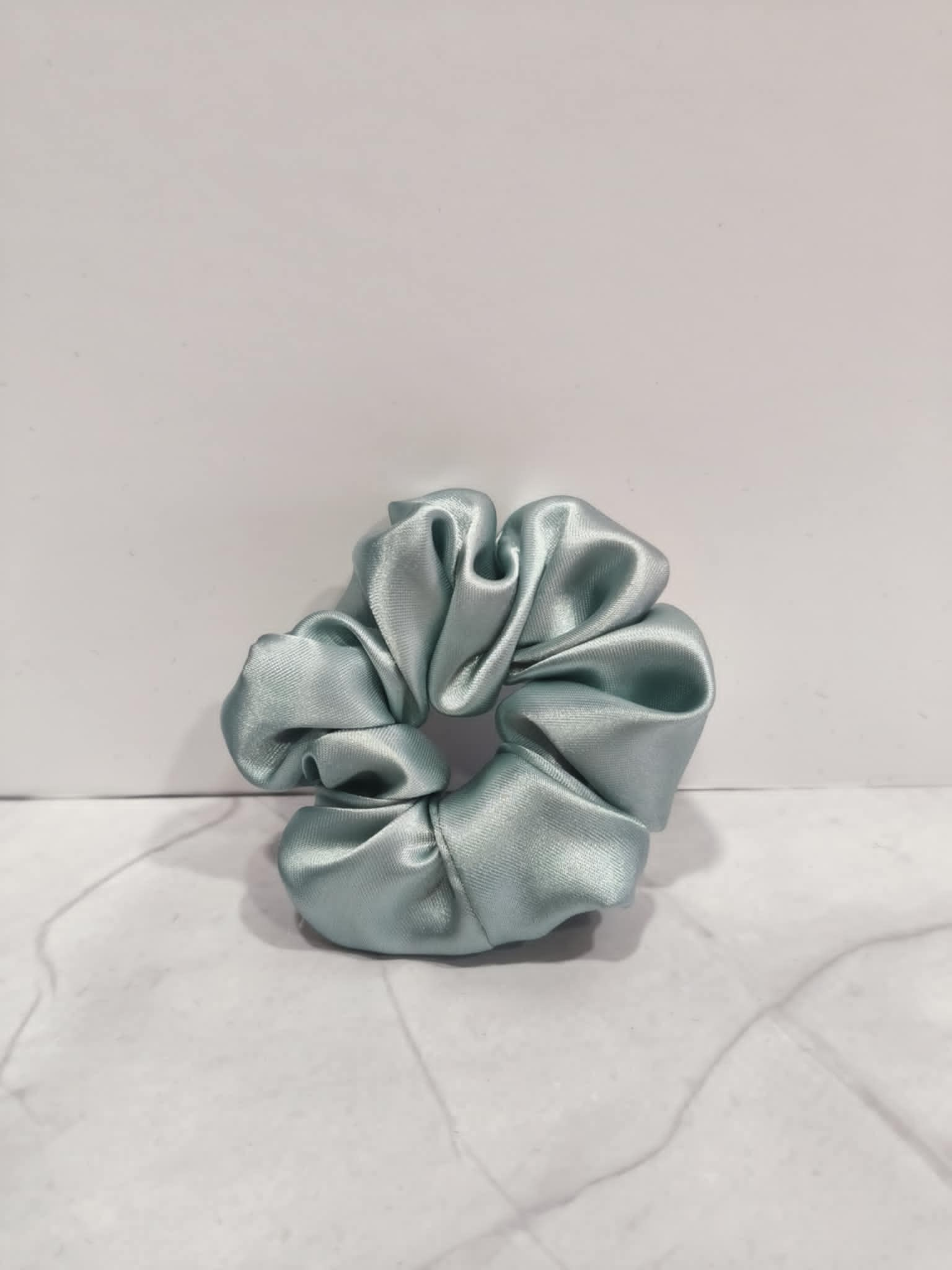 Σατέν mini Scrunchie Μαλλιών – Μέντα