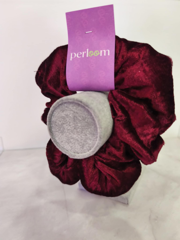 Βελούδινο Scrunchie Μαλλιών – Μπορντό