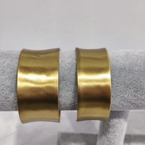 Ζευγάρι φαρδιά μπρούτζινα cuff βραχιόλια